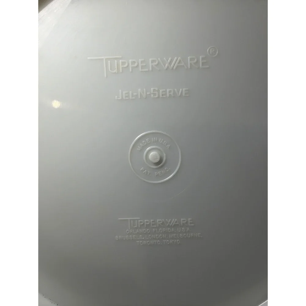 Vintage Tupperware Jel-N-Serve Jello Mold Set White with 3 Decorative Seals